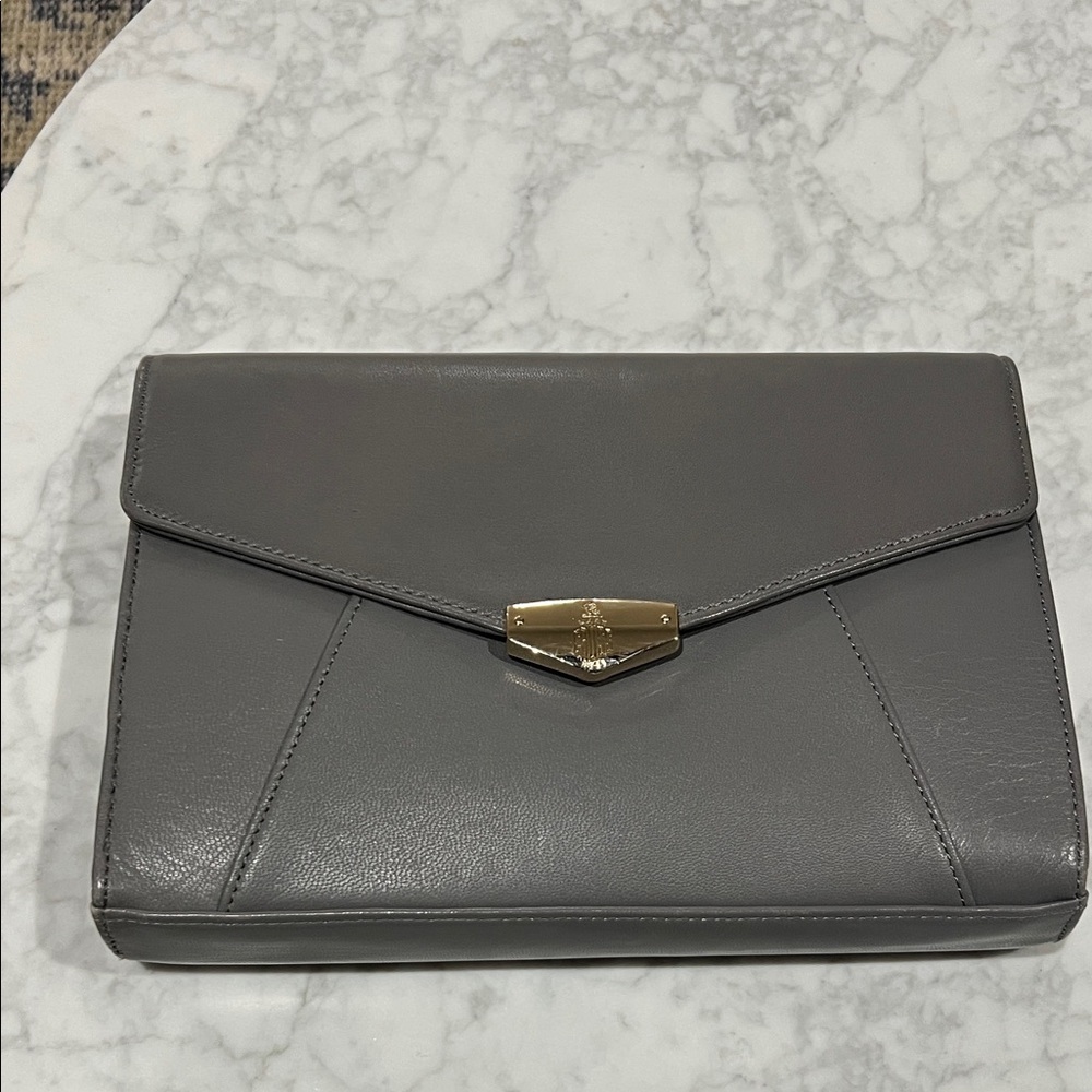 Mark Cross. Heritage Grey Leather Handbag.  NWT